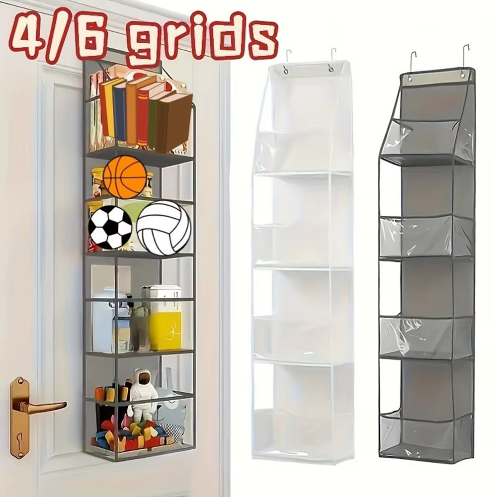 Bedroom Furniture - ถุงเก็บของแขวนหลังประตู 4/6 ชั้น สำหรับจัดเก็บเสื้อผ้า ของใช้เบ็ดเตล็ด ตู้เสื้อผ้า
