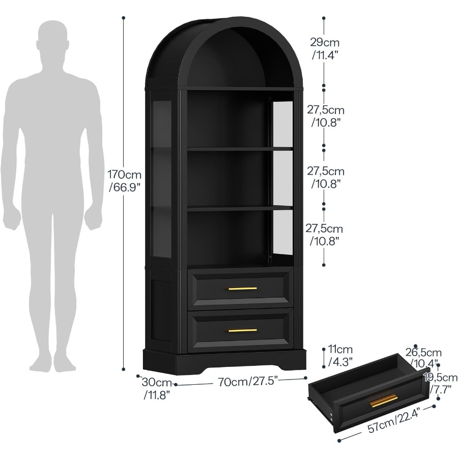 ตู้โชว์, ตู้หนังสือทรงสูงโค้งพ - Storage บทวิจารณ์และราคา
