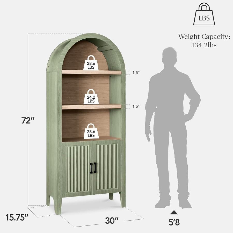 ตู้เก็บของในครัวทรงโค้งสูง 72  - Storage บทวิจารณ์และราคา