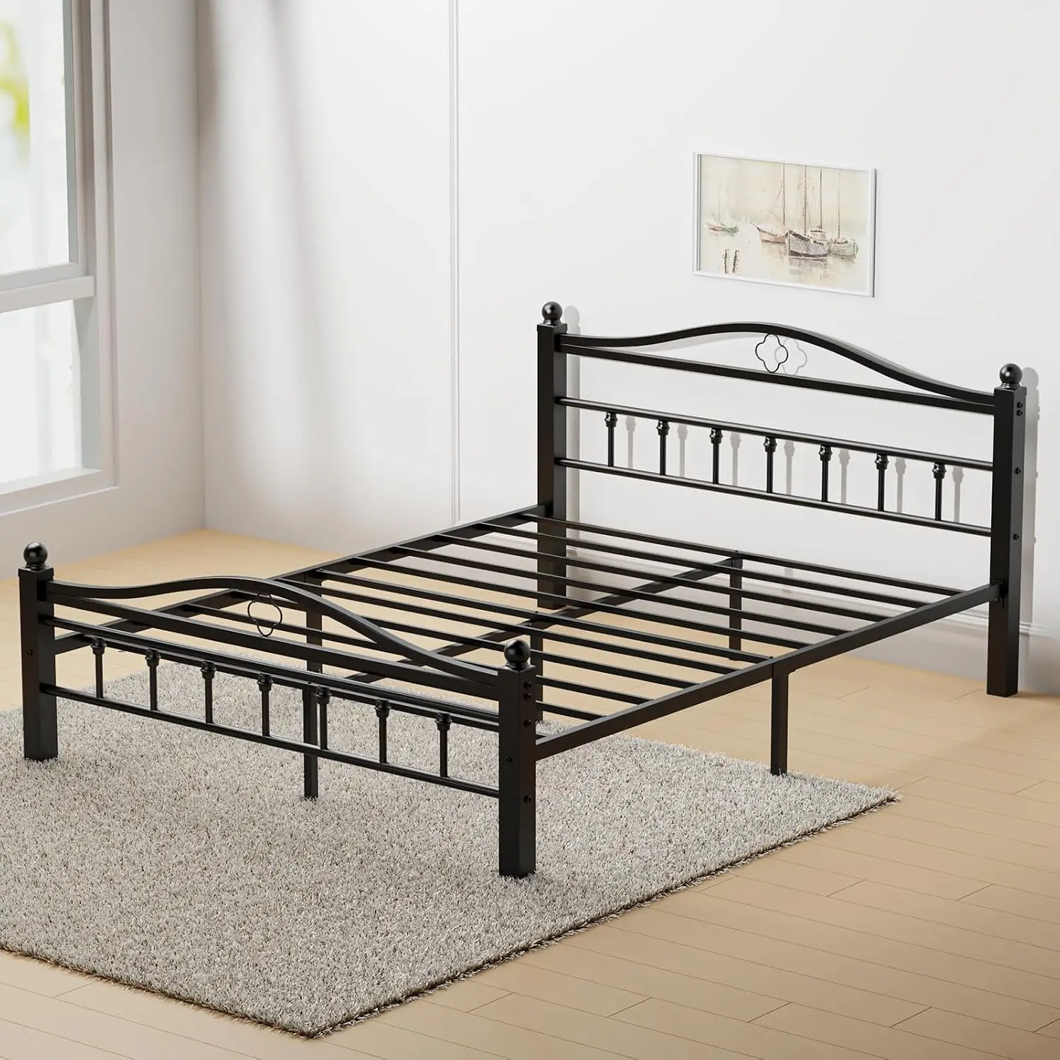 โครงเตียงโลหะขนาดควีนพร้อมหัวเ - Canopy Bed Frame Metal Queen บทวิจารณ์และราคา