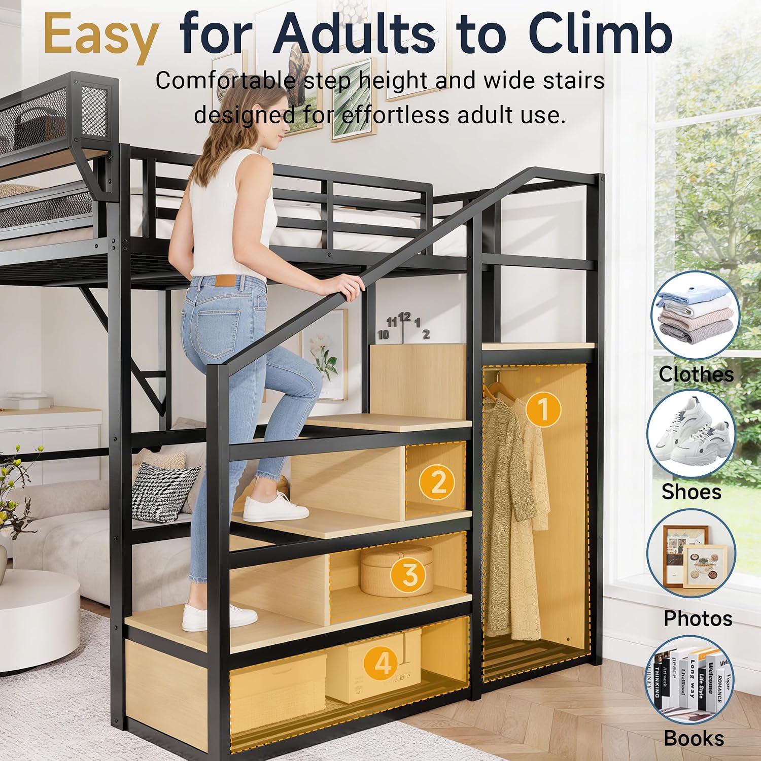 เตียงลอฟท์ขนาดควีนไซส์พร้อมบัน - Canopy Bed Frame Metal Queen บทวิจารณ์และราคา
