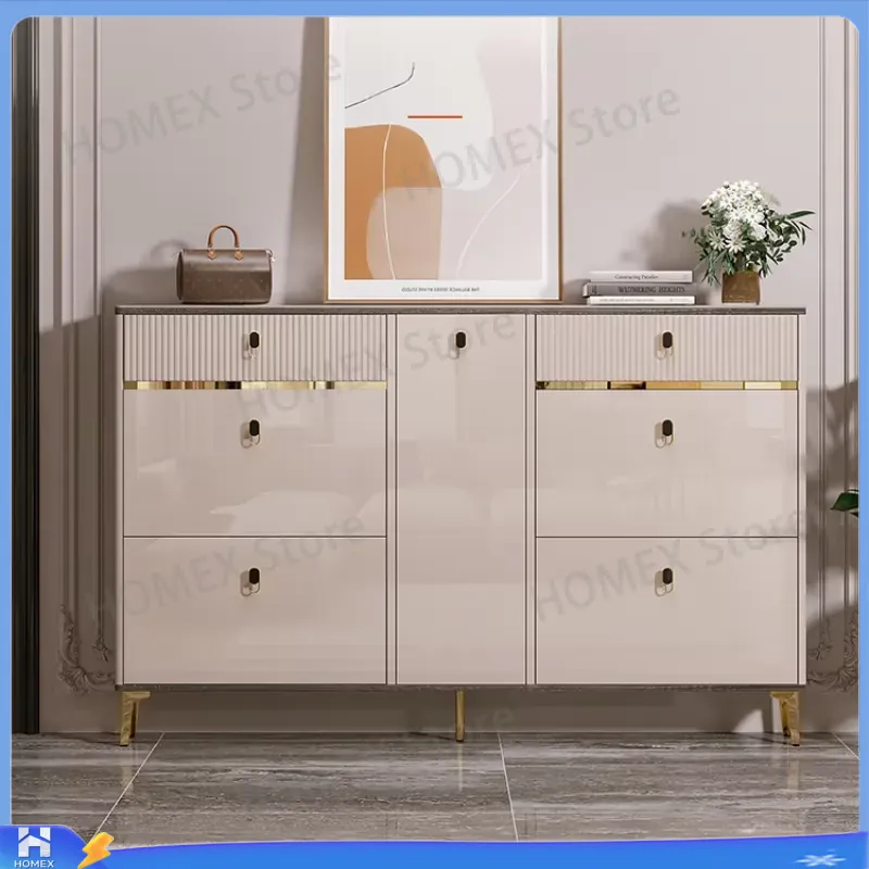 ตู้เก็บรองเท้ากันน้ำพร้อมม้านั - Shoe Rack Cabinet Narrow Entryway บทวิจารณ์และราคา