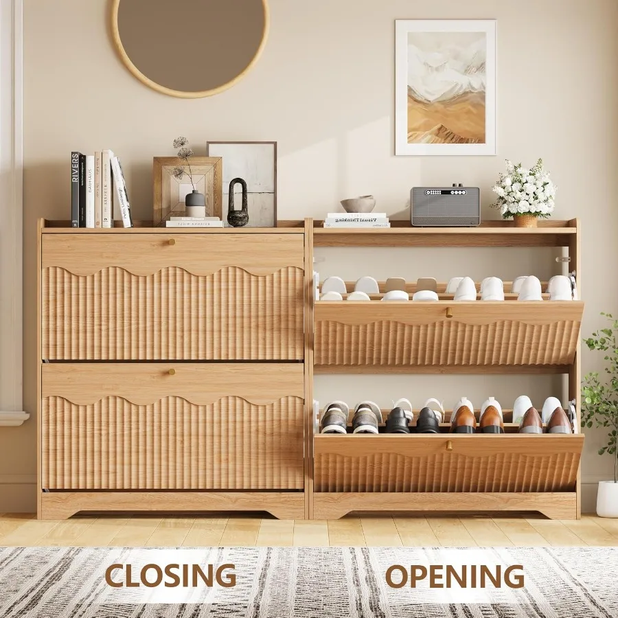 ตู้เก็บรองเท้าดีไซน์ทันสมัย พร - Shoe Rack Cabinet Narrow Entryway บทวิจารณ์และราคา