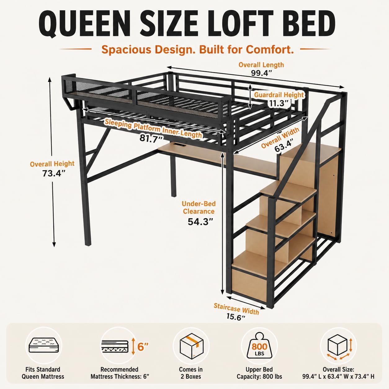 เตียงสองชั้น Mirightone Queen  - Canopy Bed Frame Metal Queen บทวิจารณ์และราคา