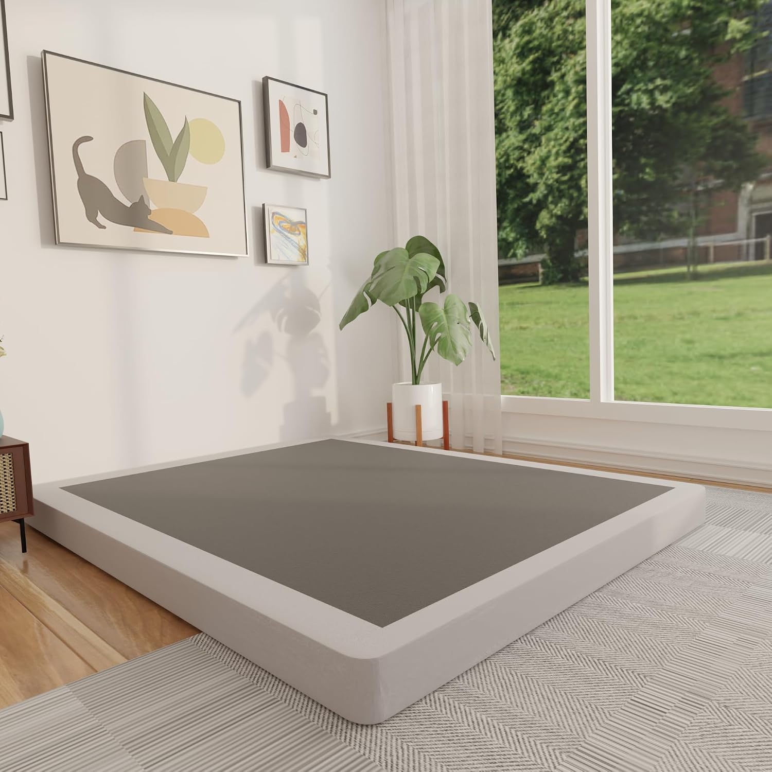ฐานรองที่นอนโลหะแบบเตี้ยขนาด 4 - Canopy Bed Frame Metal Queen บทวิจารณ์และราคา