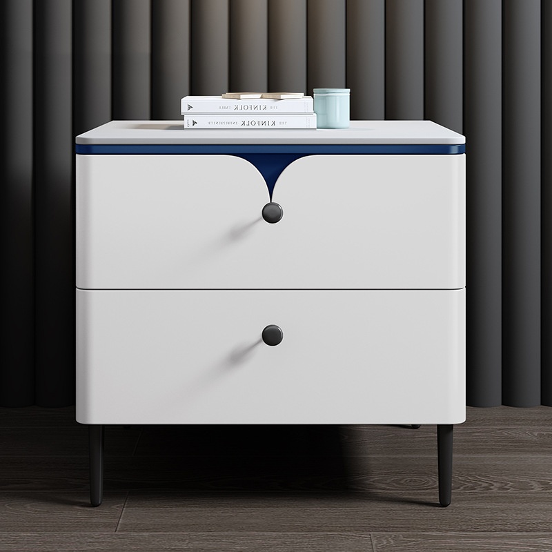 โต๊ะข้างเตียงไม้เนื้อแข็งทันสม - Solid Wood Nightstand 2 Drawers บทวิจารณ์และราคา